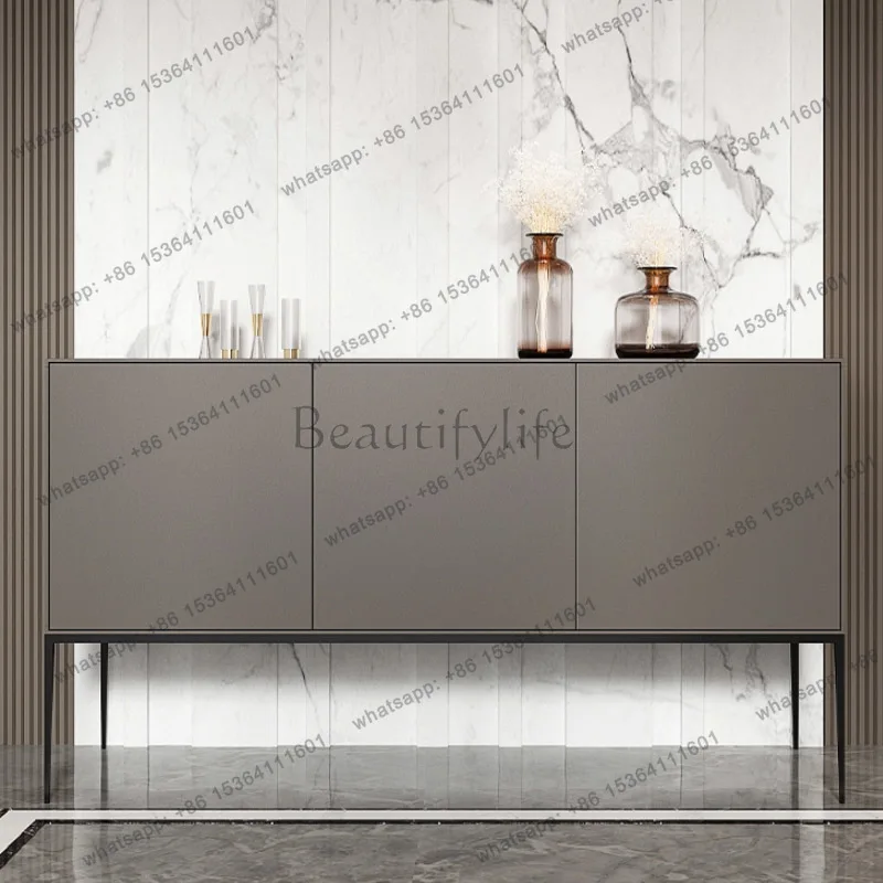 light luxury entrance cabinet simple meal edge Italian ultra-thin tall partition cabinet