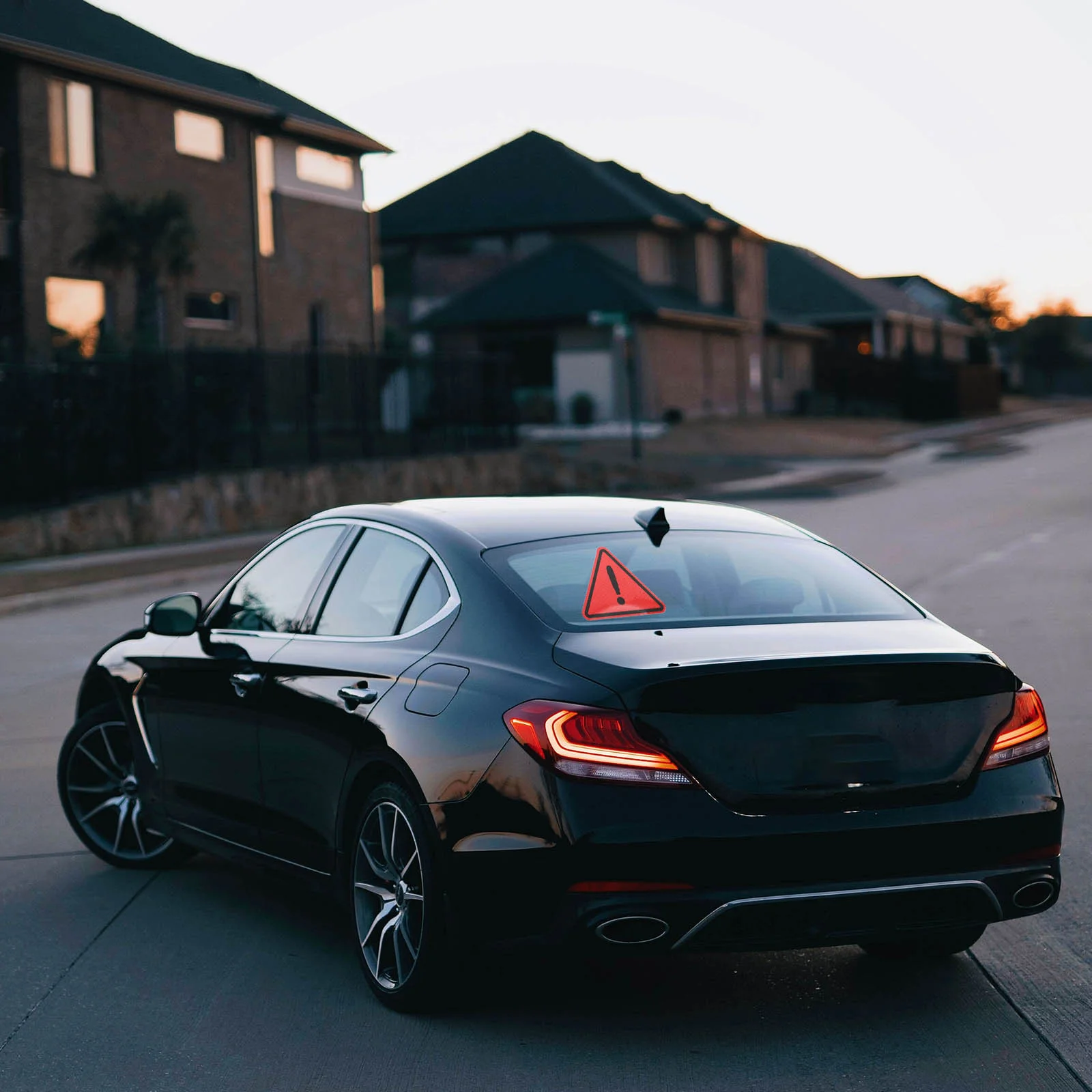 Car Stickers Label Triangle Reflective Outdoor Sign Warning 1100X1100X010CM The Pet Danger Signs