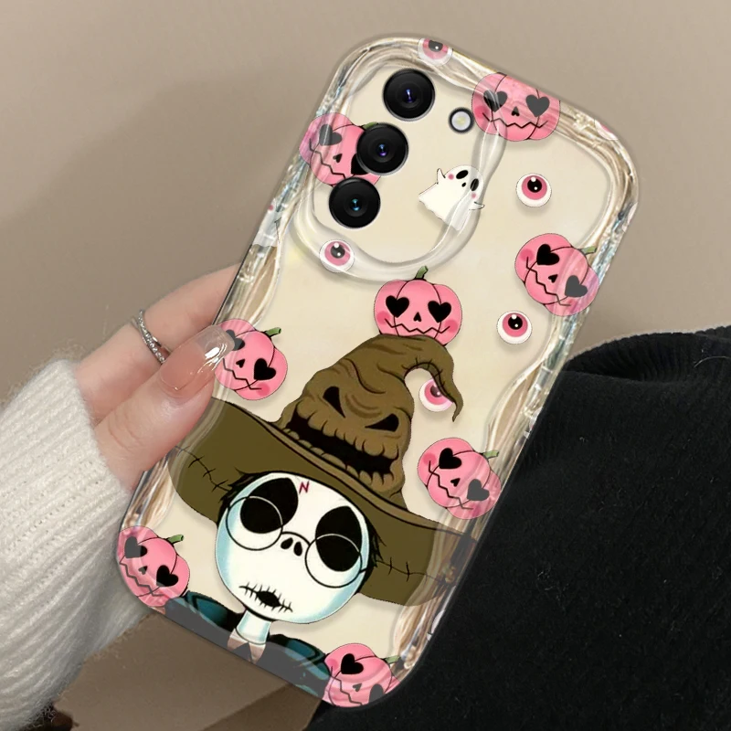 Funda de pesadilla antes de Navidad para S21, S23, S24, Ultra Plus FE, A55, A35, A25, A05S, A54, A53, A52, A33, A32