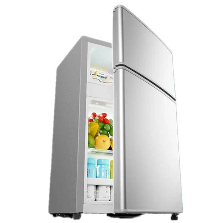 BCD-118 ثلاجة بفريزر علوي بباب مزدوج، ثلاجة منزلية ذكية للمنزل، ثلاجة مدمجة