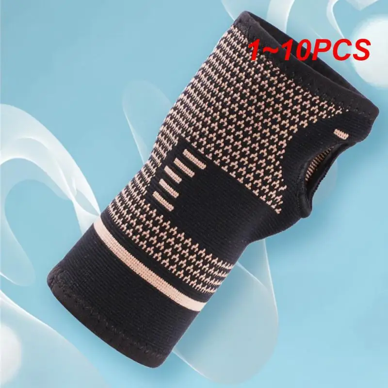 1~10PCS Copper Professional Wristband Sports Compression Wrist Guard Arthritis Brace Sleeve Support Elastic Palm Hand Glove