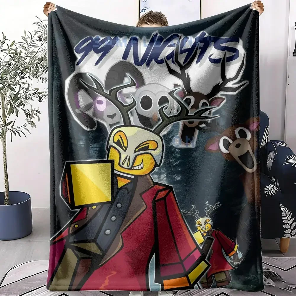 Game 99 Nights in the Forest Base Ideas Throw Soft Flannel Throw Summer Blanket Lightweight Cozy Nap Blanket for Sofa Bed Travel