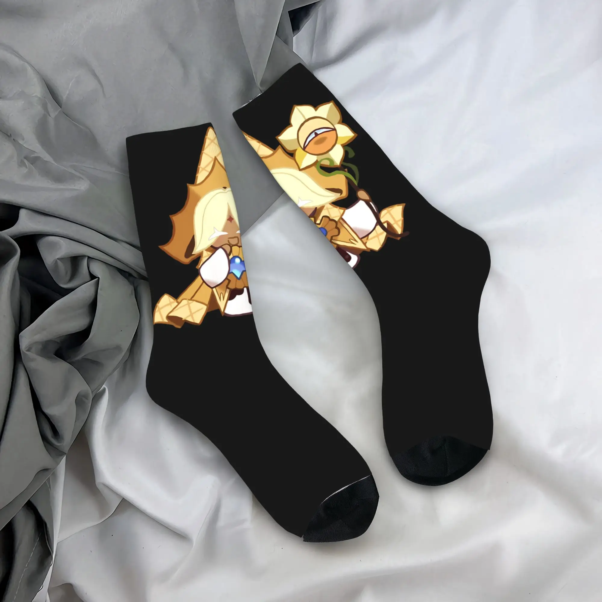 Pure Vanilla Cookie Cookie Run Kingdom Socks  Fashion Stockings Spring Anti Skid Adults Men Socks Soft Graphic Skateboard Socks