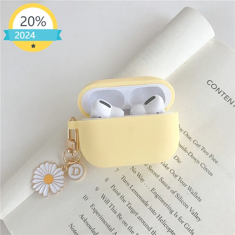 Funda de silicona para AirPods 4 Gen, carcasa bonita de lujo con flores coreanas, para auriculares Air Pods 3, novedad de 2024