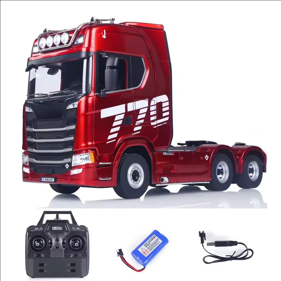 

HUINA 1/18 19CH RC Truck 1501 770S Scania Alloy Tractor 2.4G Remote Control Engineering Trailer Truck with Light and Sound Toys