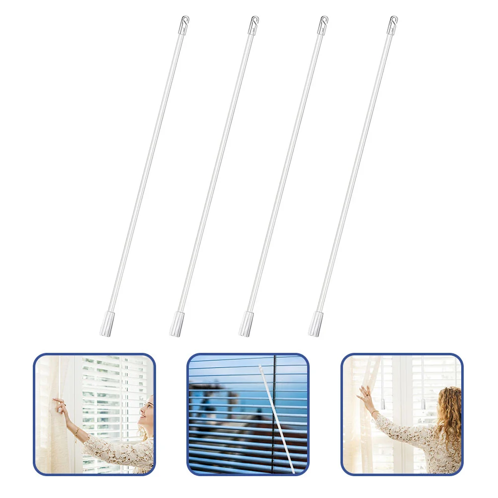 4 Pcs Venetian Blind Rod Vertical Blinds Replacement Parts Wand Broken Tilt Plastic Control Simple