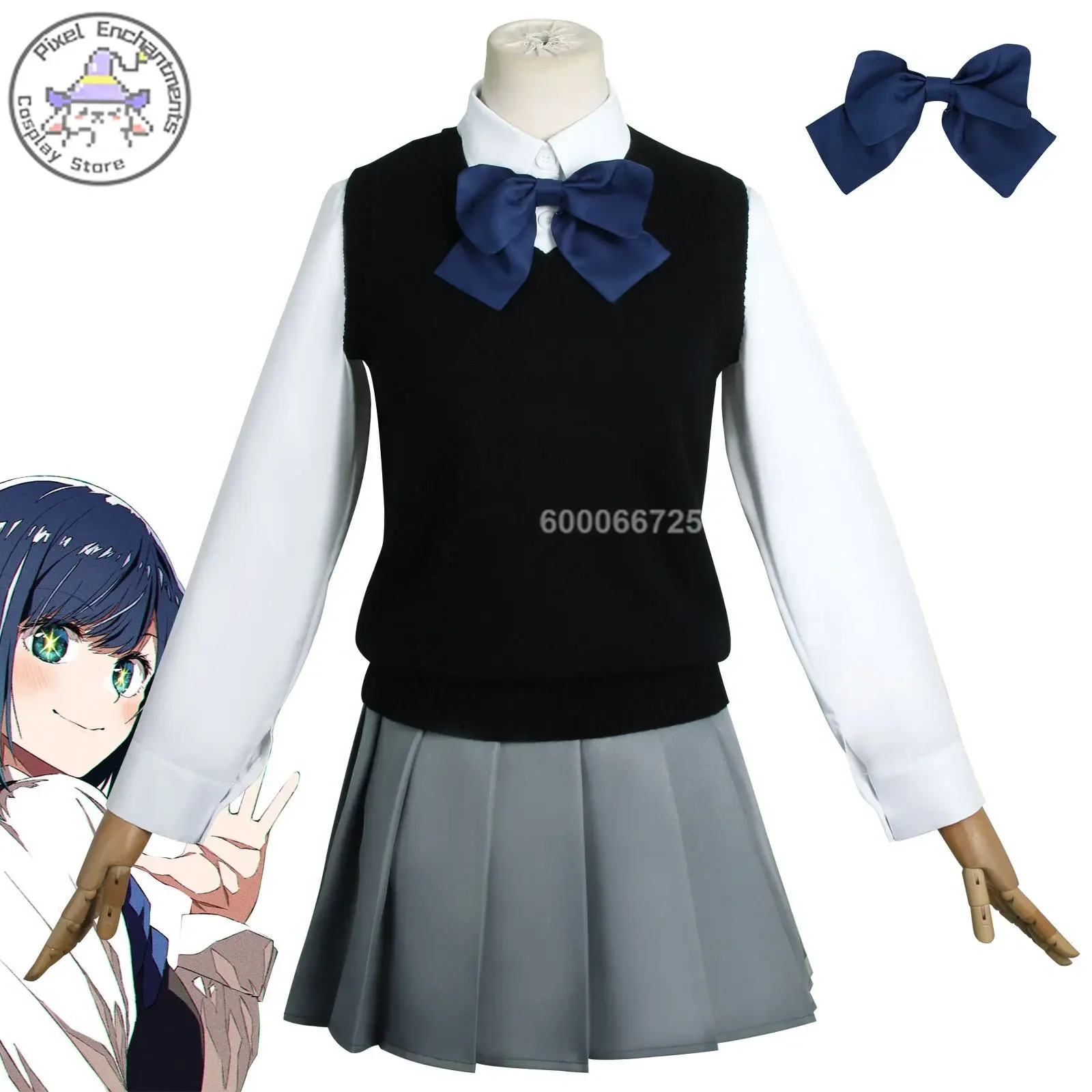 

Oshi no Ko Anime Kurokawa Akane Cosplay Costume School Girl Uniform Set Summer JK Shirt Skirt for Students Halloween Suits