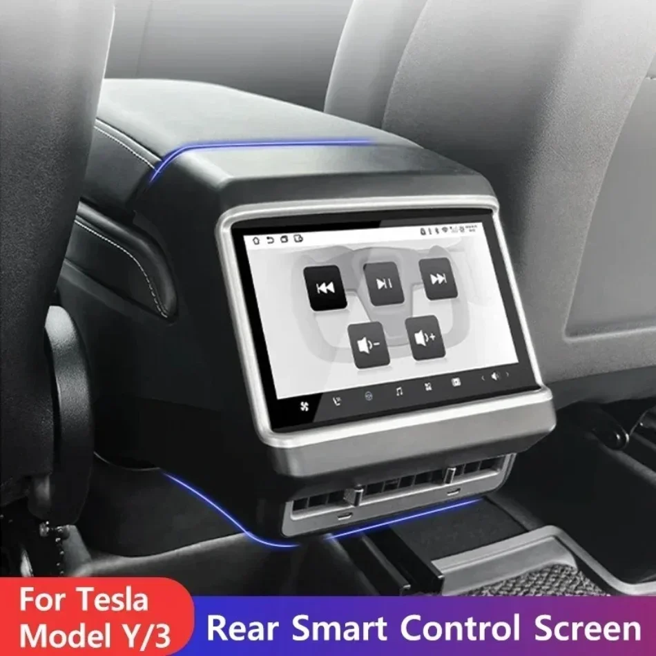 

Wireless Carplay Rear Seat Display for Tesla Model 3 Y 7.2 Inch Multi-function Player IPS Touch Screen Air Conditioning Control