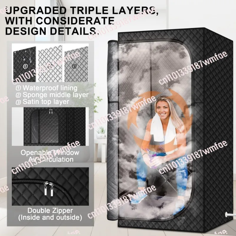 Steam box Household full body sauna box Folding portable sweat steam room image 5