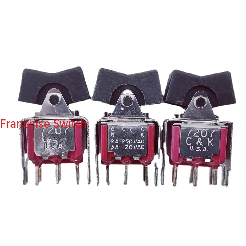 1PCS 7207 Button Switch Rocker  6-pin, 3rd Gear, One  And  Reset With Boat Cap