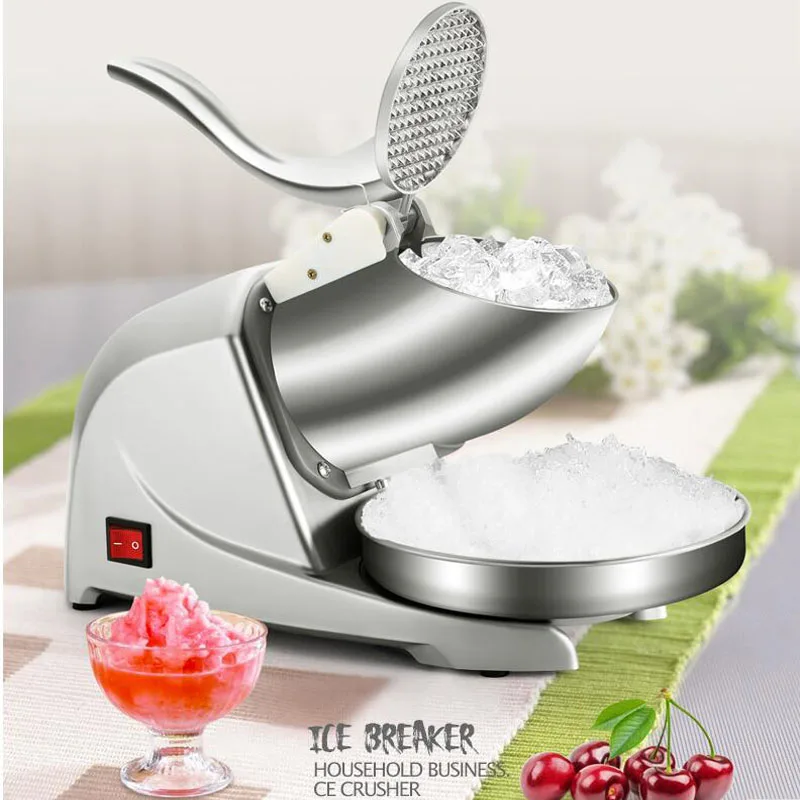 Multifunctional Electric Ice Shaver Machine Professional Ice Crushers   for Homeuse Stainless Steel Snow Machine Slush Machine