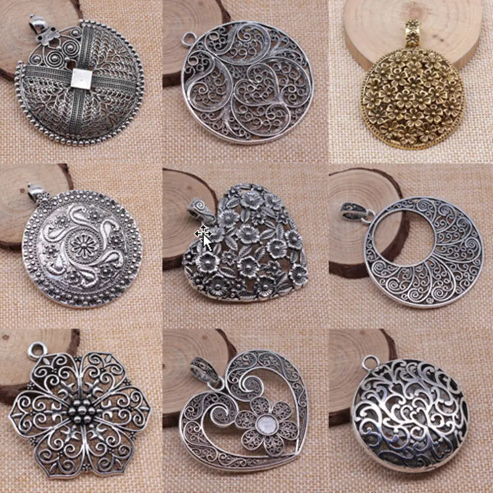 Flowers Charms For Jewelry Making DIY Pendants For Gift Bulk