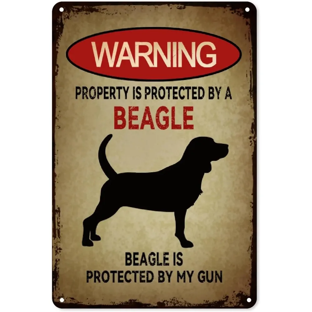 Warning Property Patrolled by Dachshund Security Sign, 8x12 Inch, Aluminum Beware of Dog Sign 16x12inch 40x30cm 12x8inch 20x30cm