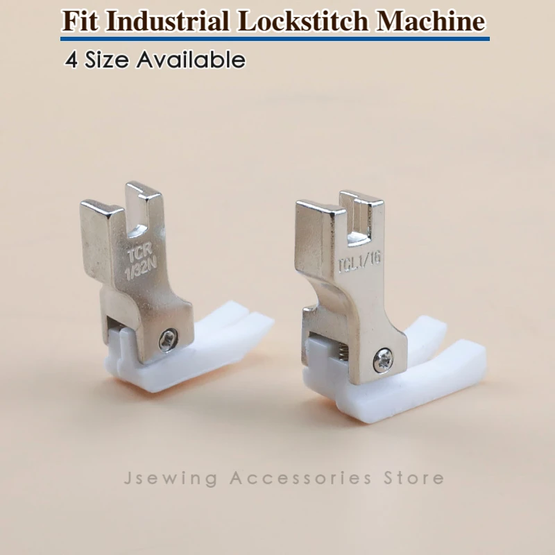 TCR  TCL Right and Left Plastics Compensating Presser Foot For Industrial Lockstitch  Sewing Machine 1 Needle 1/4 1/8 1/16 1/32