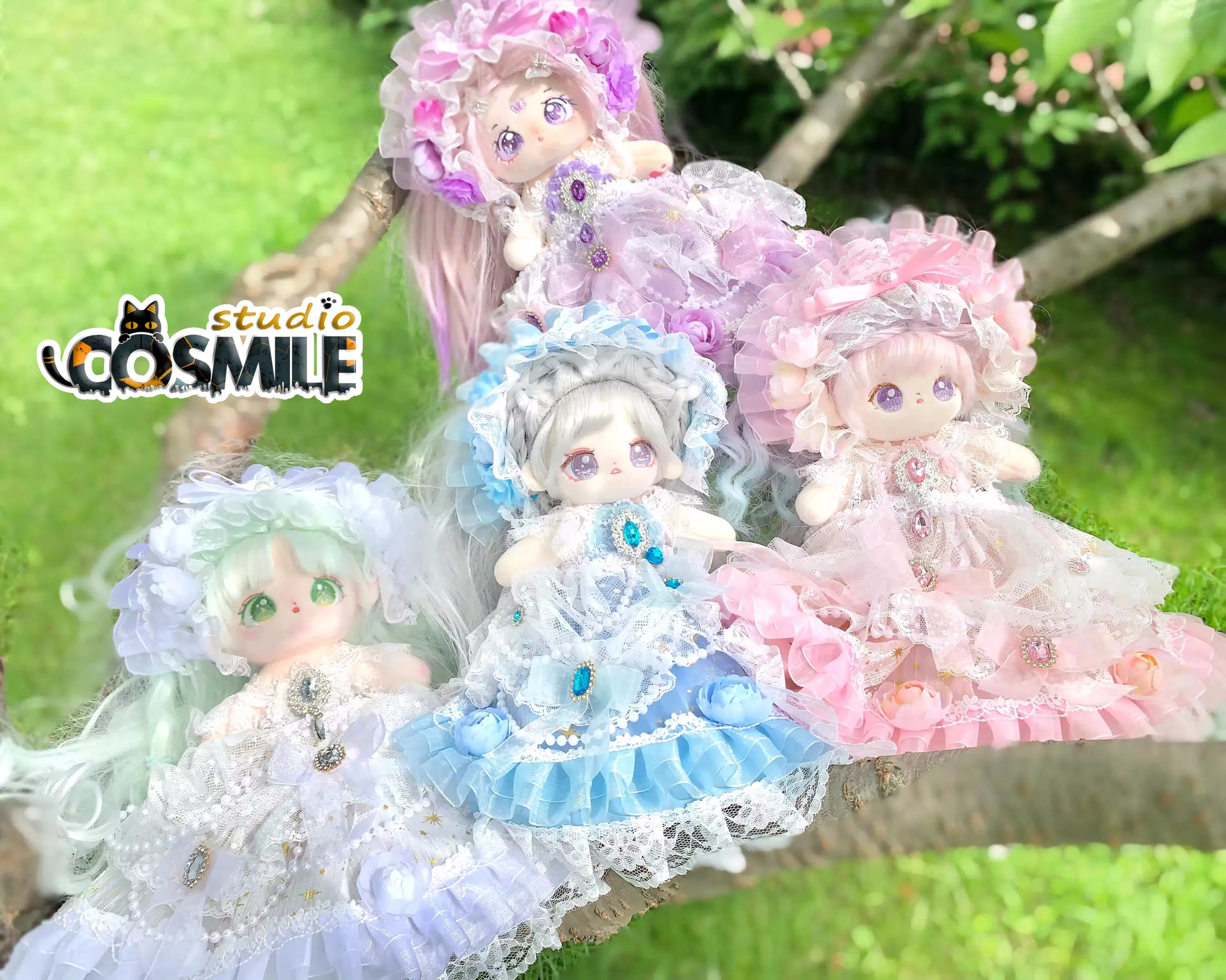 Idol Star Bride Wedding Dress Lolita Ball Tea Party Costume Stuffed Plushie 20cm Plush Doll Stuffed Clothes Plushie Clothing PP