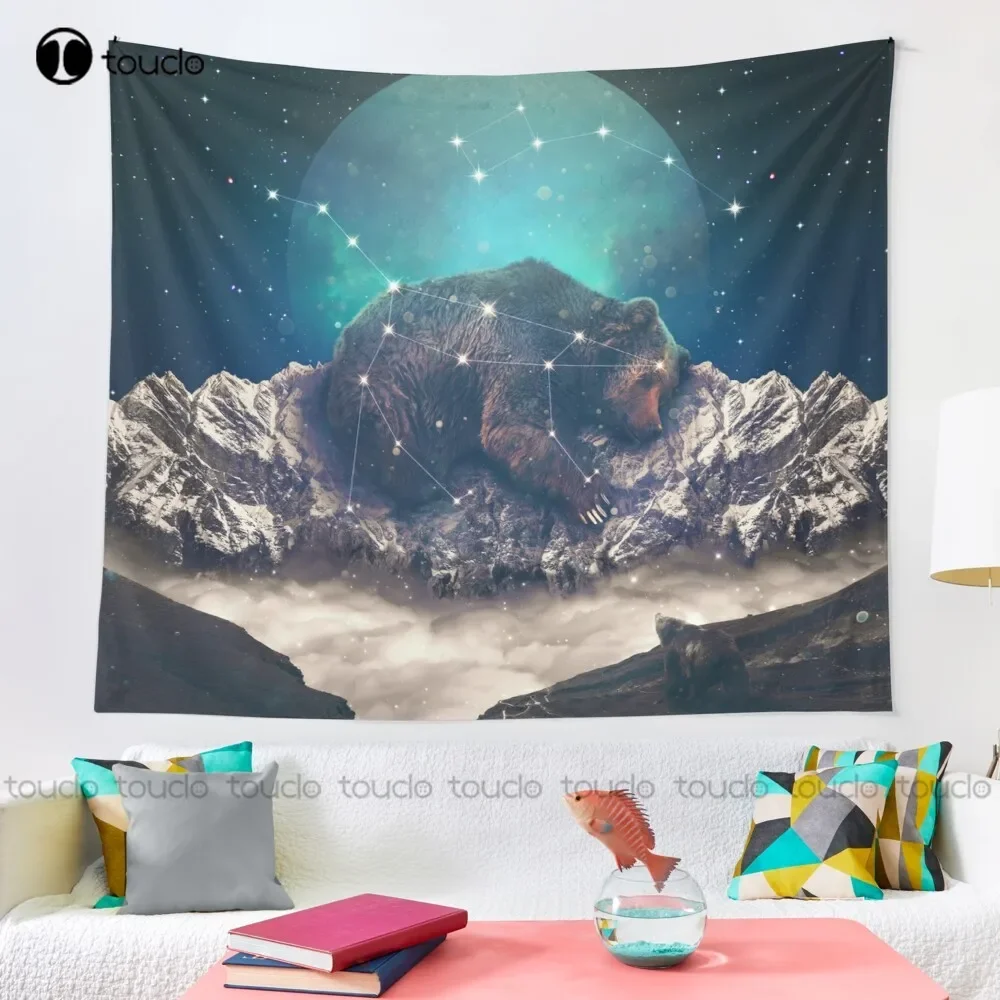 Under The Stars | Ursa Major Tapestry Yellow Tapestry Tapestry Wall Hanging For Living Room Bedroom Dorm Room Home Decor