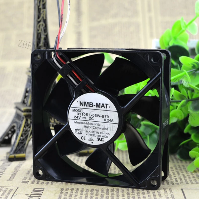 S New for NMB-MAT 3110RL-05W-B79 DC24V 0.24A 8CM 3pin Cooling Fan#QW