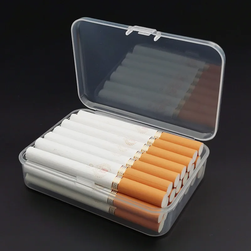 Cigarette Box Lightweight Flip Cover Plastic Cigarette Case Men Women Smoking  Large Capacity And Durable Storage Box