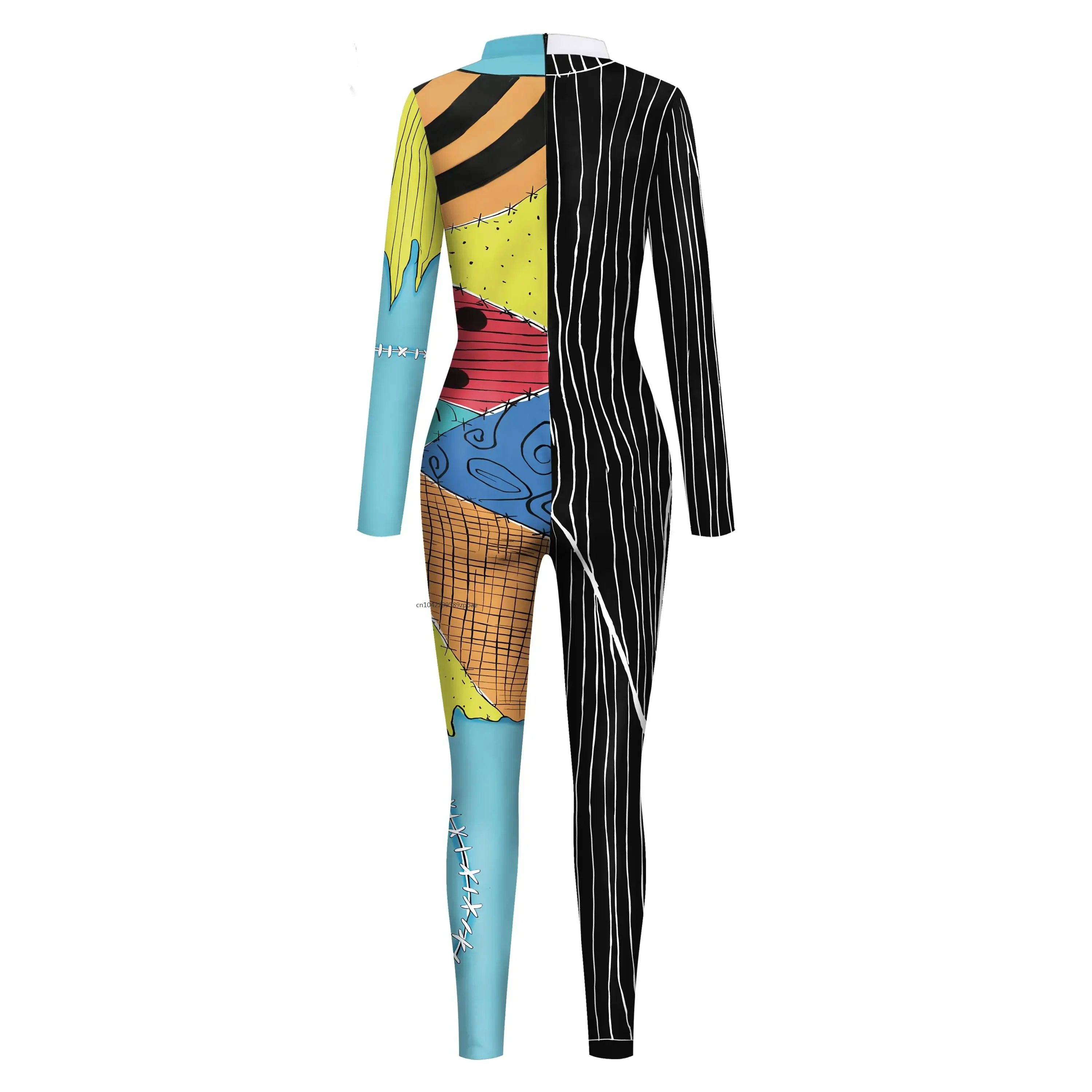 Neue Frau Zombies Kostüm Film Cosplay Overall Spandex beängstigend 3D-Druck Halloween Party Outfit sexy Zentai Bodysuit