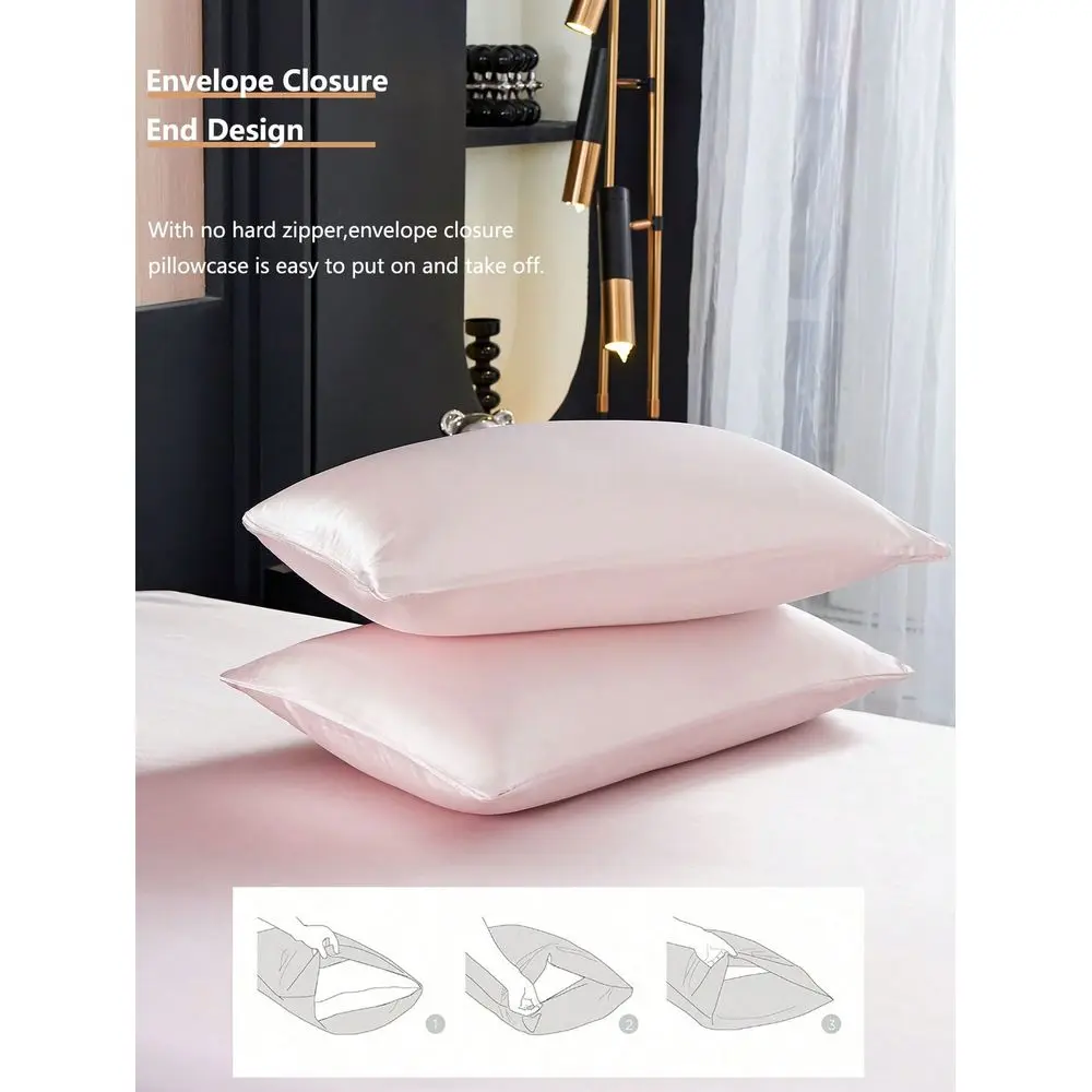 

Soft Satin Bedding Set, Includes 1 Fitted Sheet, 1 Flat Sheet And 2 Pillowcases Pillow Insert Not Included. Luxury Satin Fitted