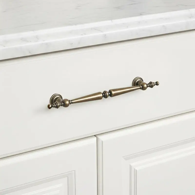 Retro Antique Bronze Furniture Pull Durable Aluminum Handle for Cabinet Wardrobe Storage Drawer Kitchen Decor