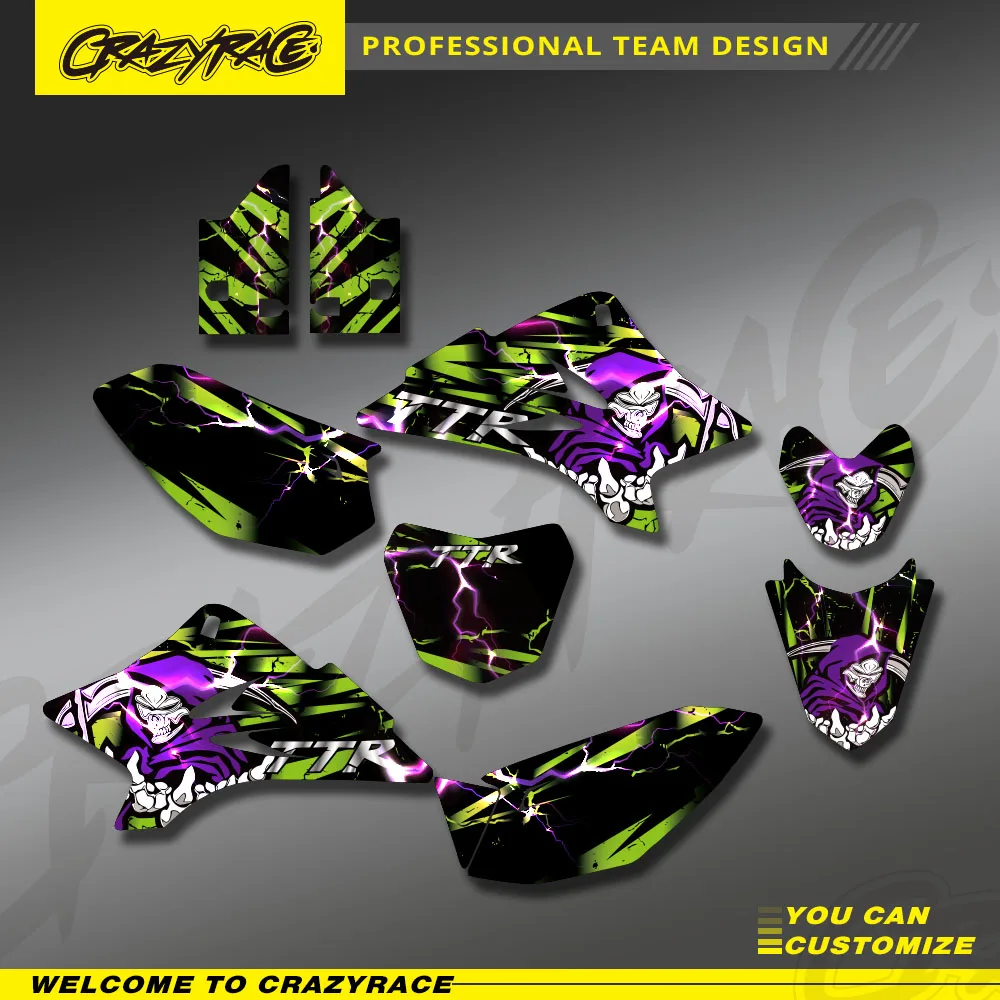 

Motocross Graphics Background DECALS STICKERS Kits For Yamaha TTR50 TTR 50 2006- 2013 Motorbike Personality Decoration Custom