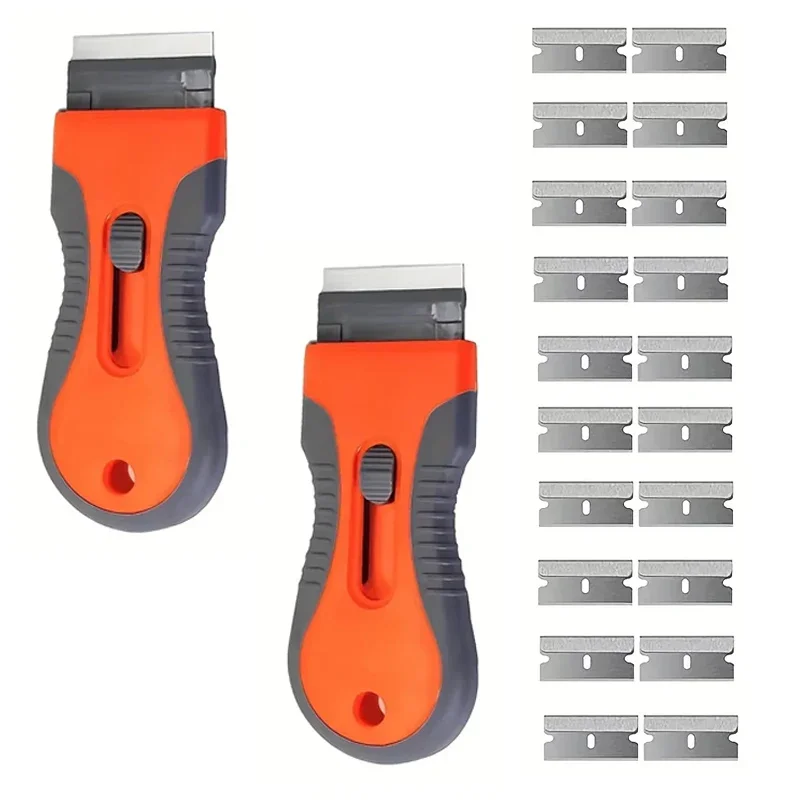 Glue removal 1 Set blade With 10 Blades, Telescopic Adjustment Knife, Cleaning Scraper Tool For Removing Labels,Stickers,Paint