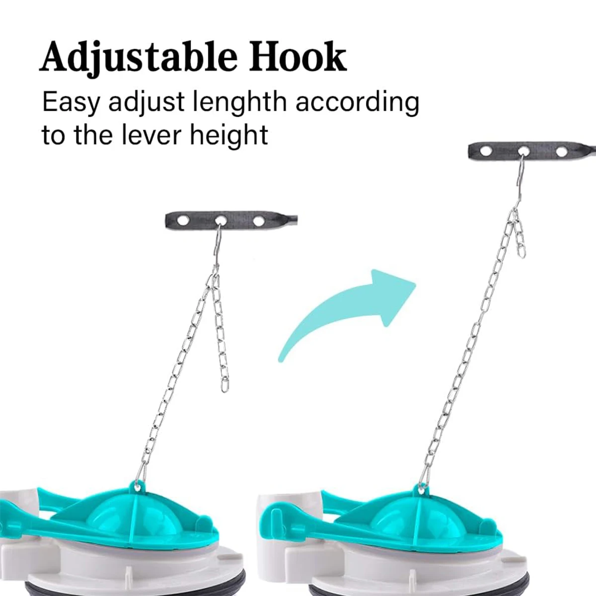 1-3Pcs Stainless Steel Toilet Flapper Lift Chain Toilet Chain Replacement Kit Universal Toilet Bowl Flush Chain for Most Toilet