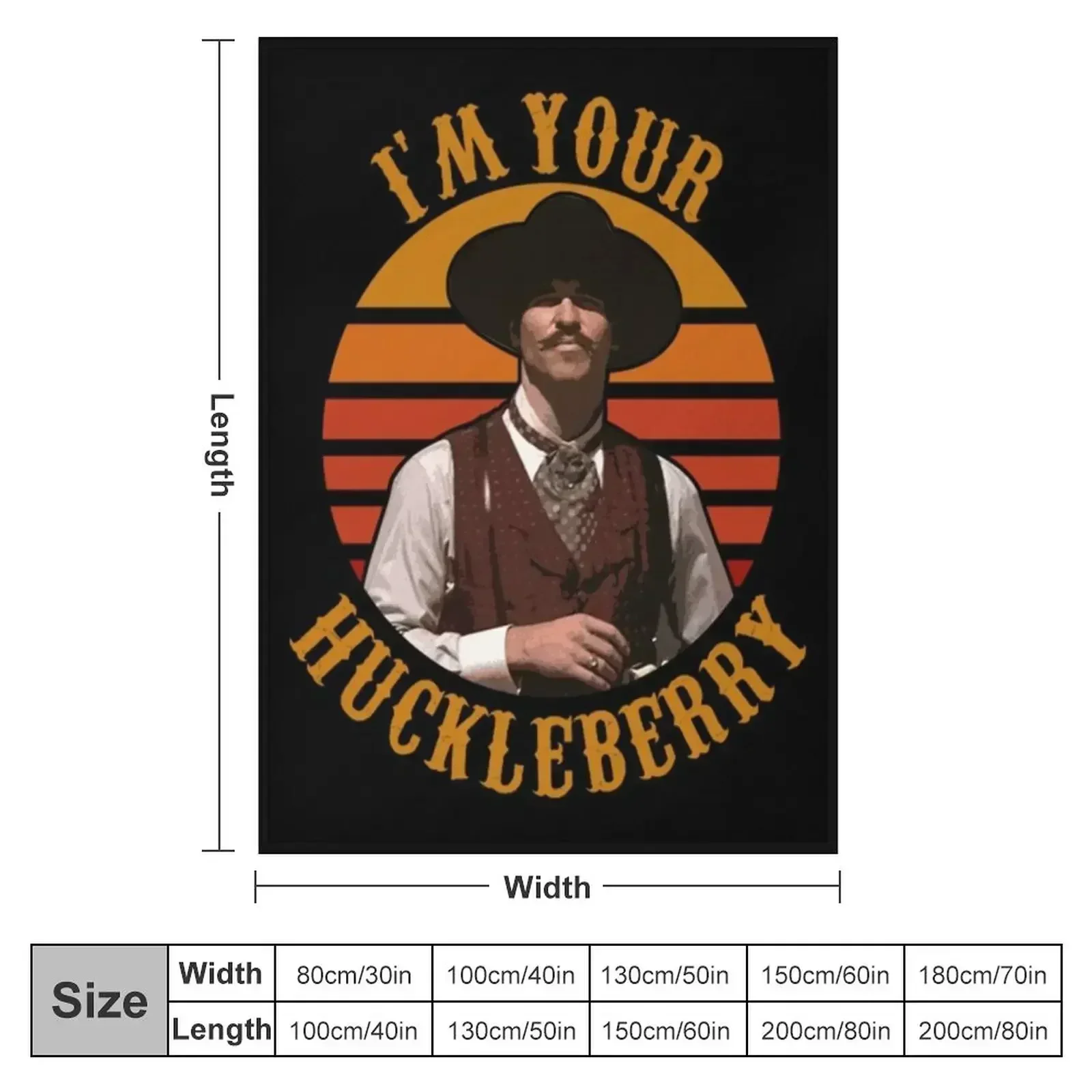 I'm Your Huckleberry - Tombstone Throw Blanket Decoratives Decorative Sofa Decorative Throw Personalized Gift Blankets