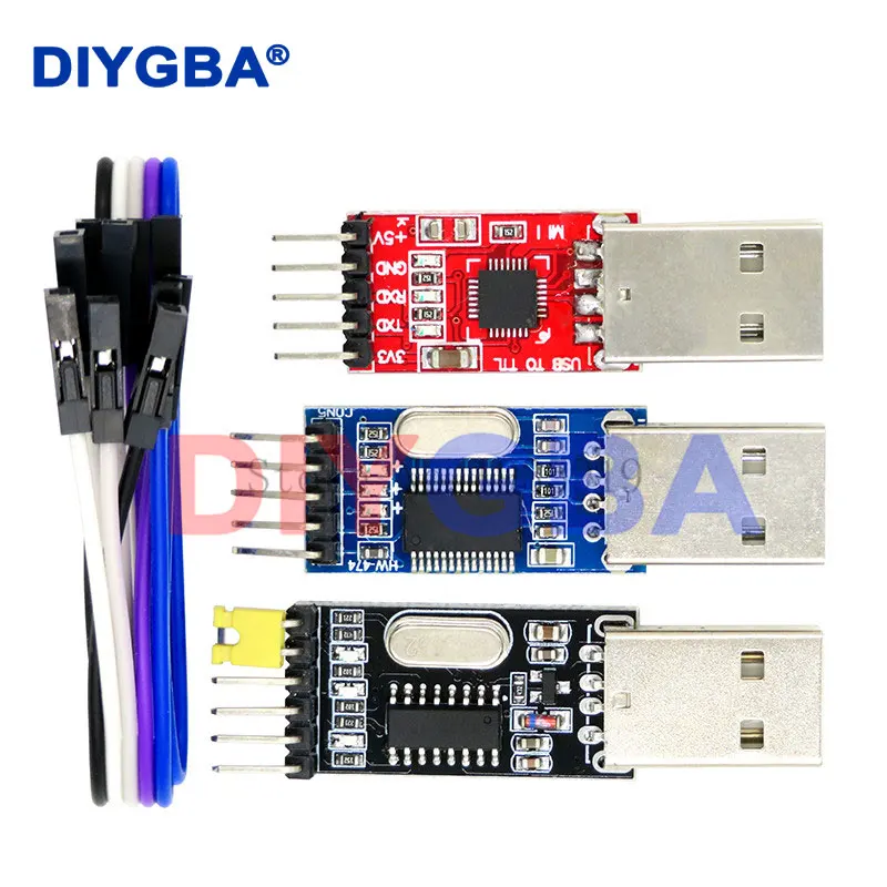 3 teile/los = 1pcs pl2303hx 1pcs cp2102 1pcs ch340g usb to ttl für arduino pl2303 cp2102 5pin usb to