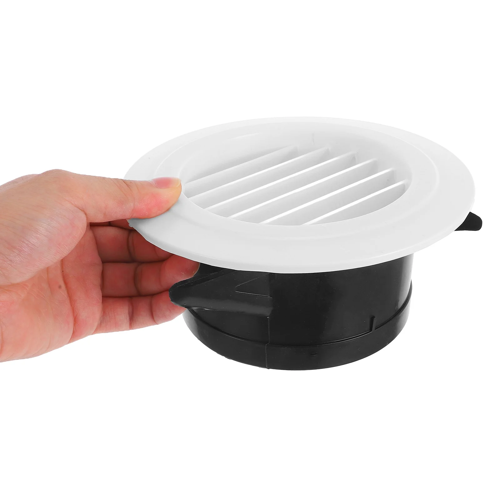 125 مللي متر مكافحة الحشرات شبكة غطاء فتحة التهوية البلاستيك المستديرة Louvered مصبغة للجدار Soffit التهوية الحمام العادم Hvac #6