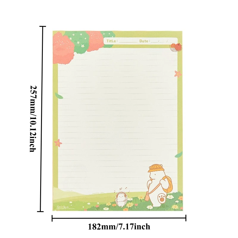 High-value fresh and thickened double-sided writing pat paper boo literary note book four seasons series cartoon letter paper