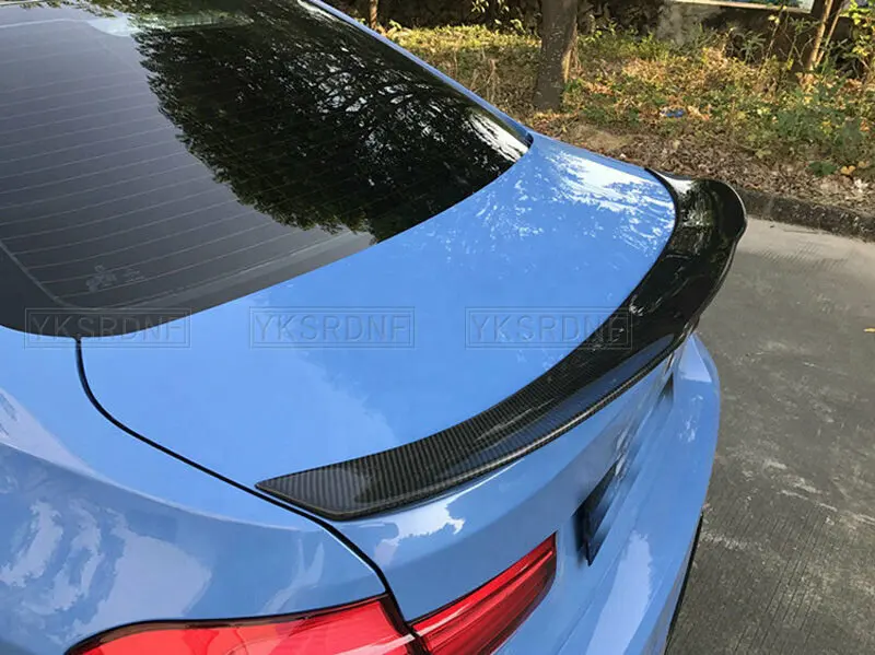 F32 Real Carbon Fiber Car Trunk Boot Lip Spoiler Wing Lid Big For BMW F32 4 SERIES 428i 435i 440i 2DR 2014-2020 PSM Style