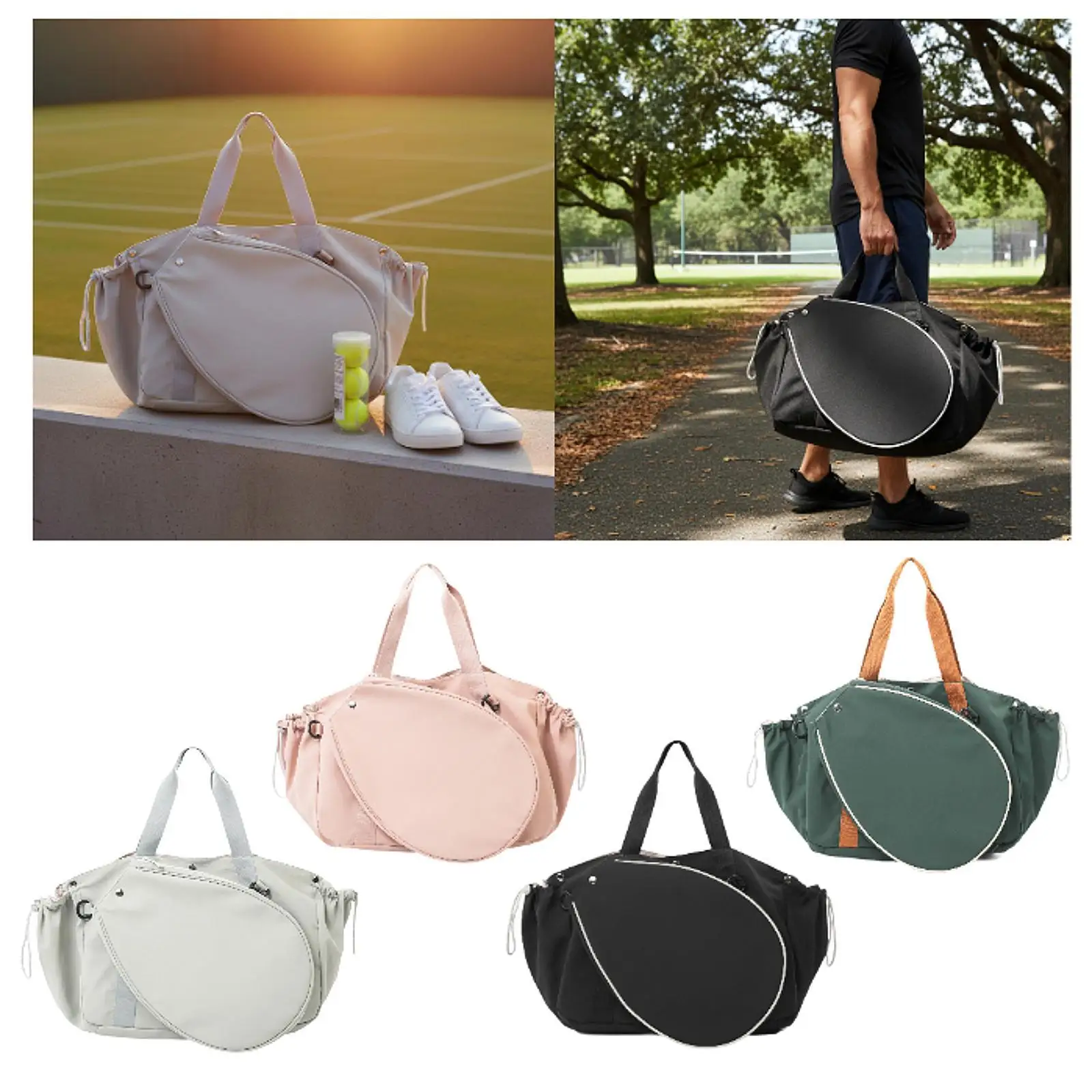 

Versatile Badminton and Pickleball Handbag with Adjustable Strap Sports Bag for Ladies Gym and Racquet Storage