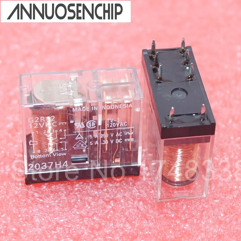 New Original Relay G2R-2-12VDC  G2R-2-DC12V 12V G2R-2-12V G2R-2 5A 8 Pin = 10PCS