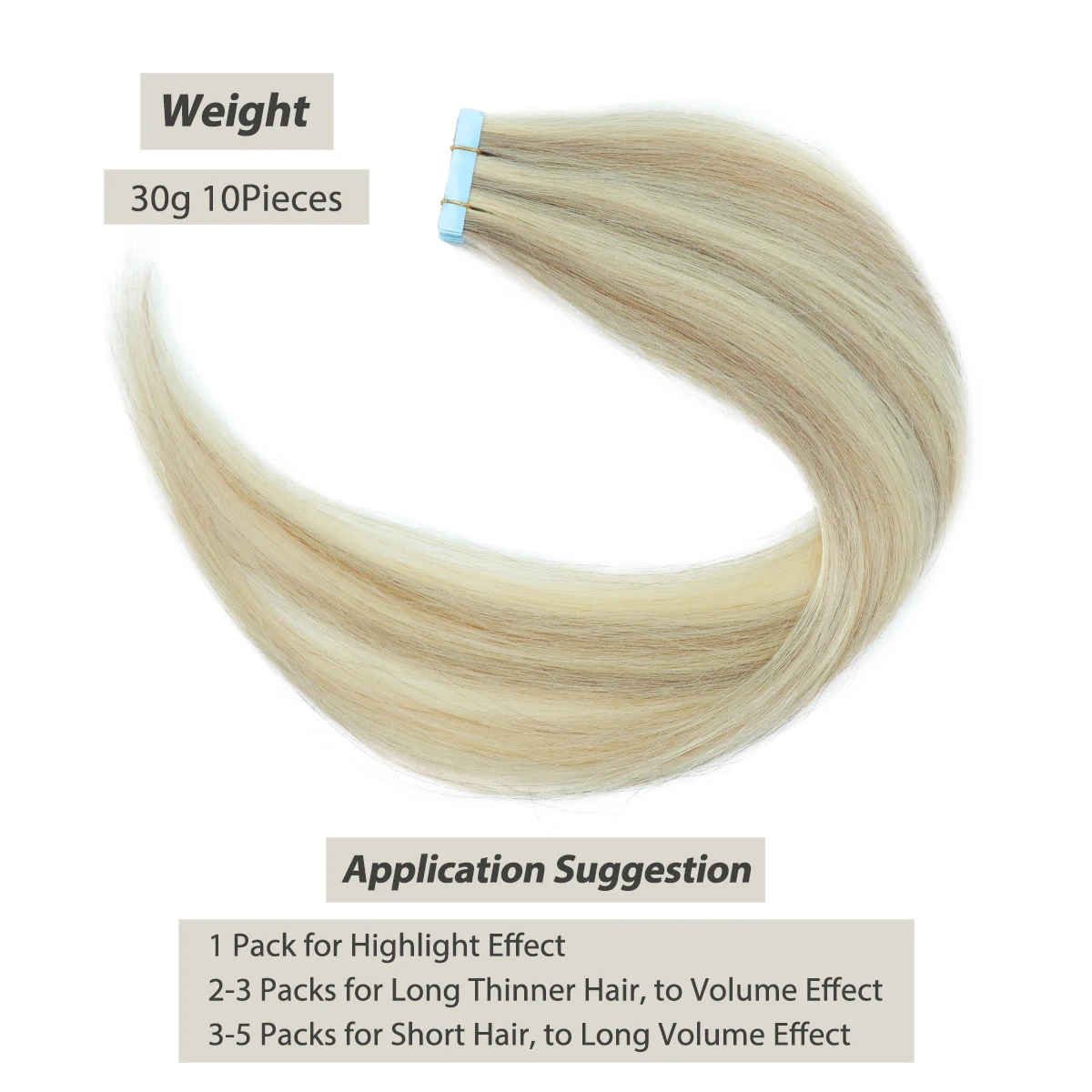 Invisible PU Tape Hair Extensions Hand Tied Tape in Human Hair Extensions Natural Adhesive Tape in Extension 10pcs/pack