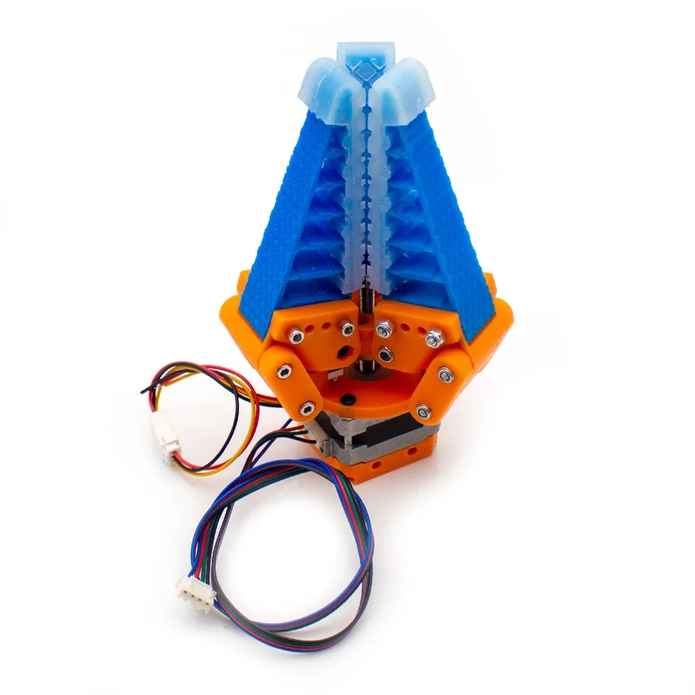 Adaptive Electric Stepper Actuator Claw Flexible Three Finger Soft Silicone Clip