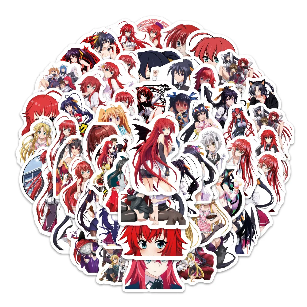 100 autocollants de dessin animé High School DxD Rias Gremory pour scrapbooking décoratif, papeterie, bagages, gobelets