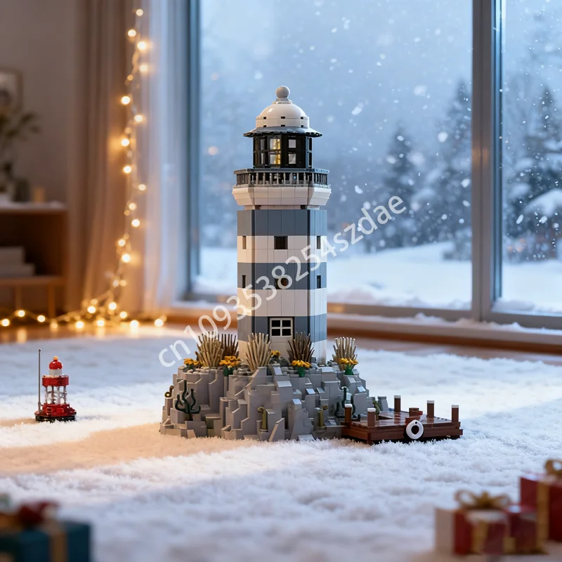 

1924pcs MOC Rocky Lighthouse Modulared Model Building Blocks Christmas Gifts Assemble Toy DIY Idea Education Brick Birthday