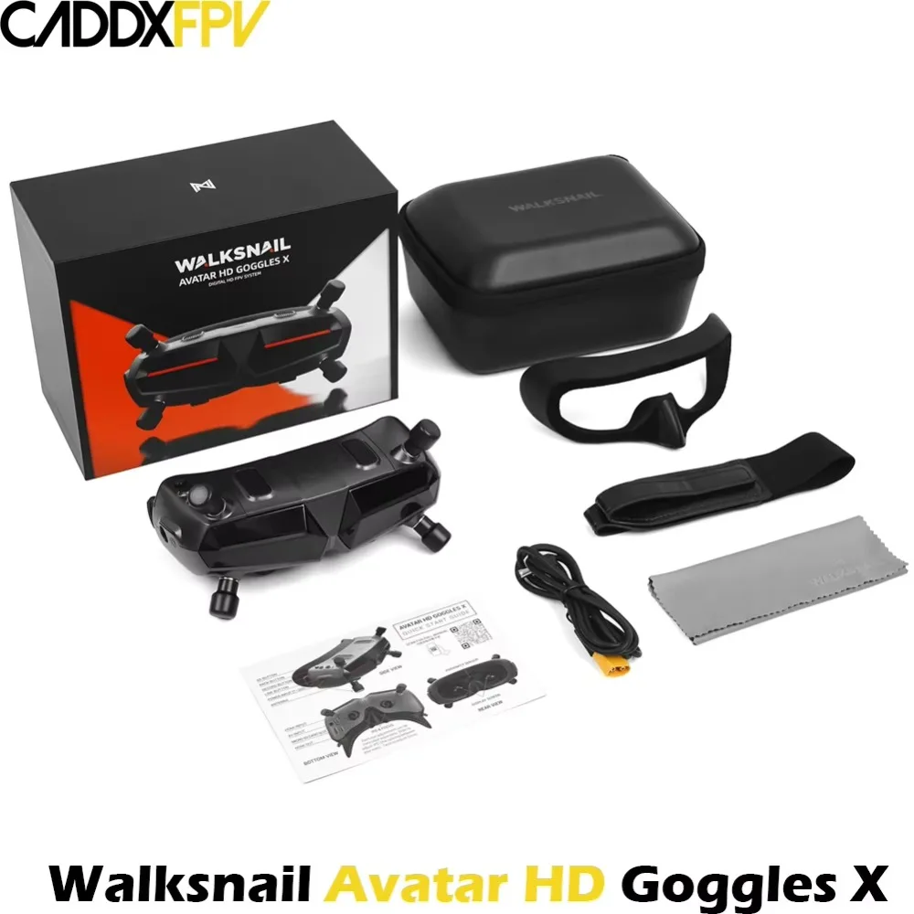 نظارات Caddx Walksnail Avatar HD X 1080P/100FPS 7-26V FOV 50 ° HDMI AV في وحدة Gyro Wi-Fi المدمجة لطائرات بدون طيار FPV Quadcopters #2