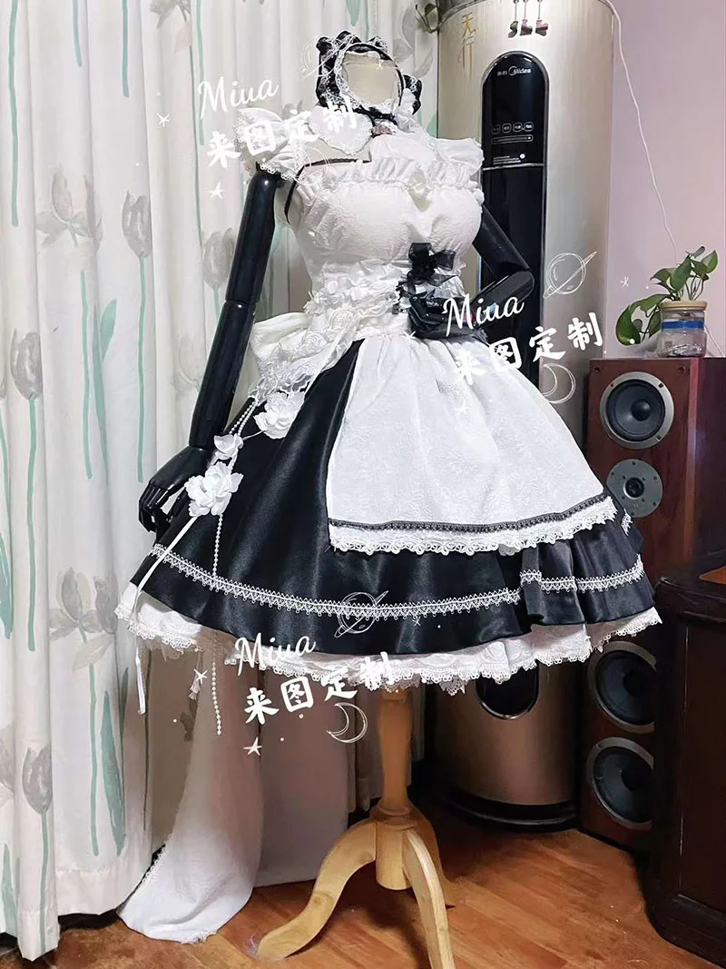 COSLEE Azur Lane HMS Scylla Maid Uniform Dress Cosplay Costume Women Halloween Party Outfit Role Play Clothing Custom Made NEW