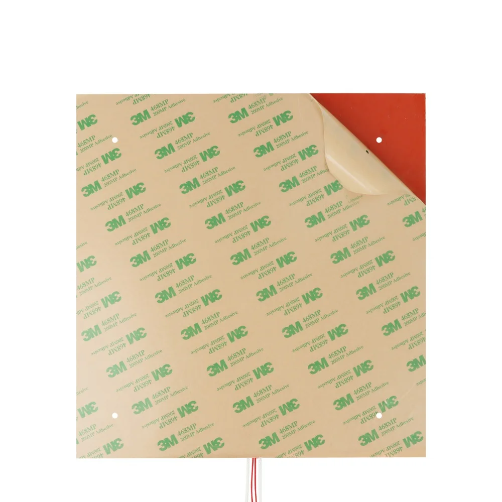 Silicone Rubber Heating Pads Plate Screw 4 Holes 3M Adhesive NTC Thermistor Sensor Creality CR-10S Pro 3D Printer Heater Bed Mat