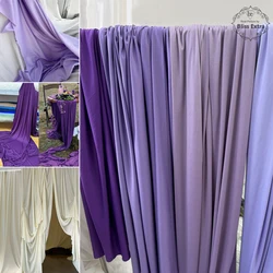 Fondali in tessuto elastico viola Decorazione per festa di nozze Tenda per indumenti Drappeggio fatto a mano Materiale per cucire elasticizzato fai-da-te Fodera per abiti