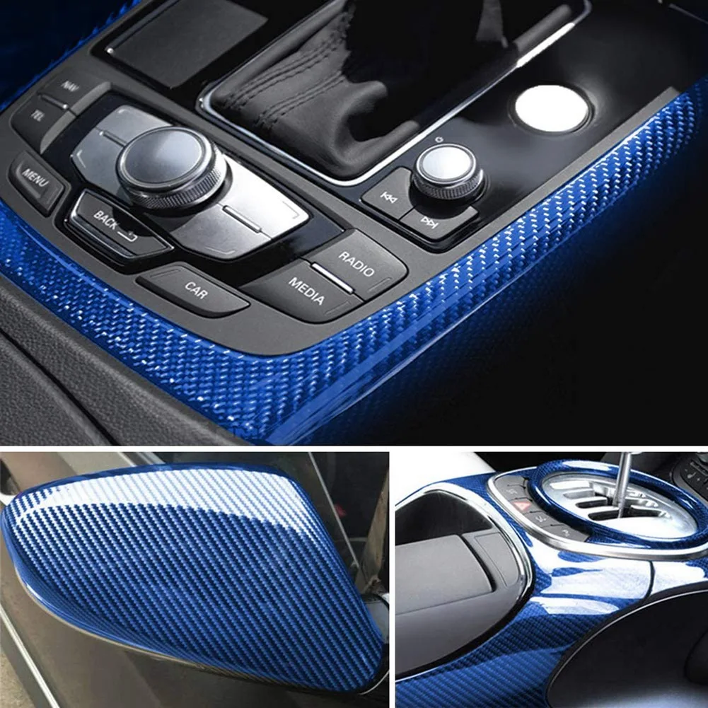 4D Carbon Fibre Vinyl Wrap Car Sticker Decoration 1500 mm x 300 mm for Car & Motorcycle,Laptops,Mobile Phones,PC