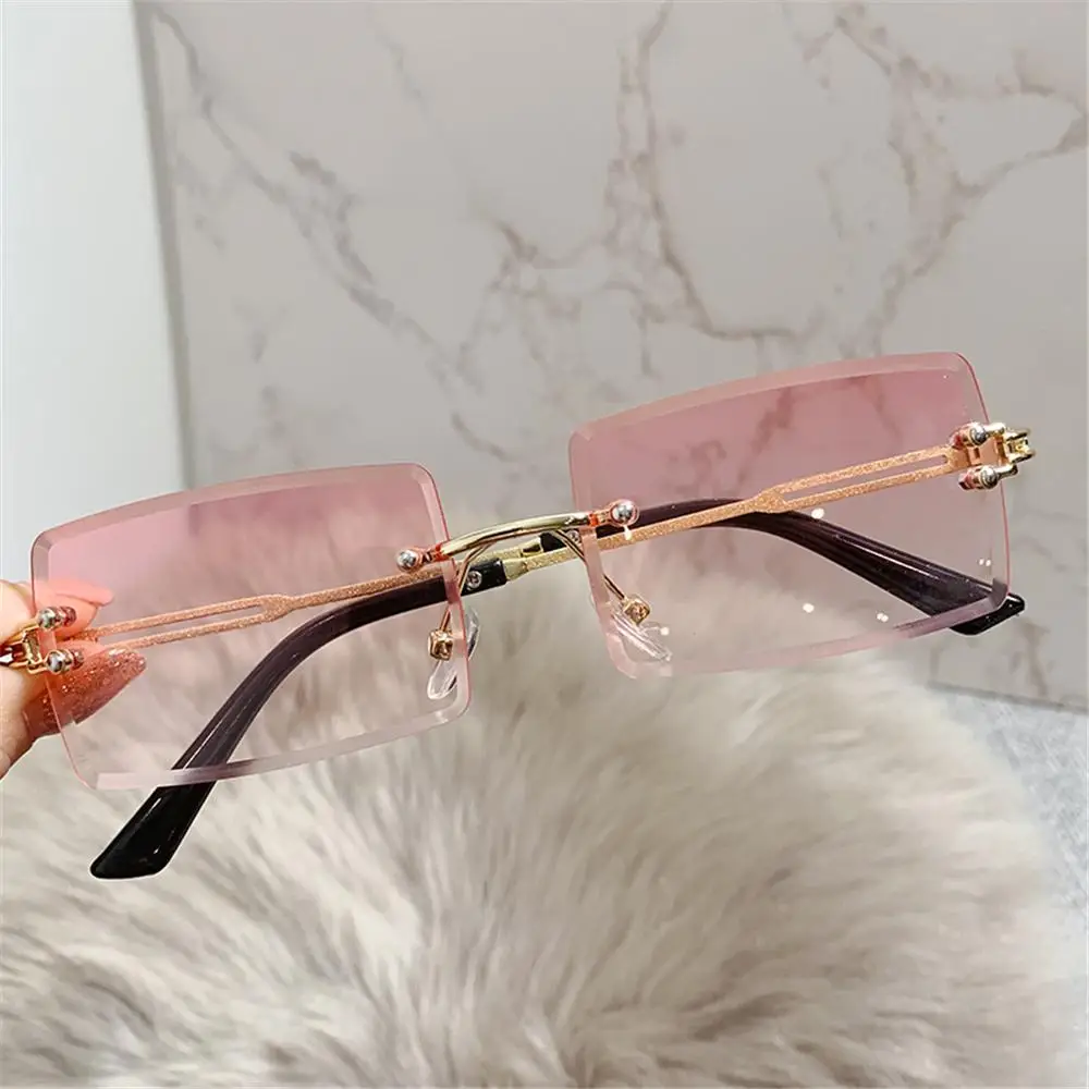 Ultralight Eyewear UV400 Frameless Sunglasses Sunglasses for Women Vintage Sunglasses Rectangle Sunglasses image 3