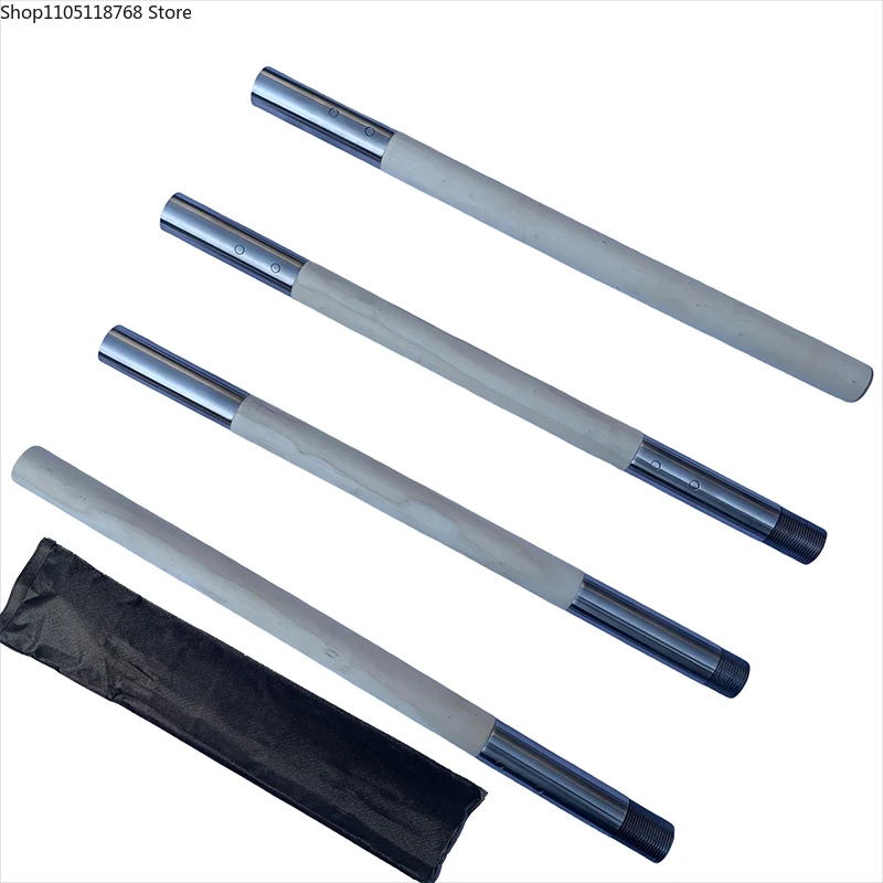 180cm White Wax Pole Folding Martial Arts Stick Splicing Shaolin Stick 4 Section Combination
