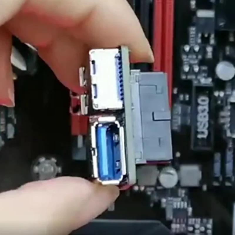 For Desktop Computer Accessories USB3.0 19PIN / 20PIN Connector to 2 Ports USB 3.0 Dual Layer Type A Female Adapter