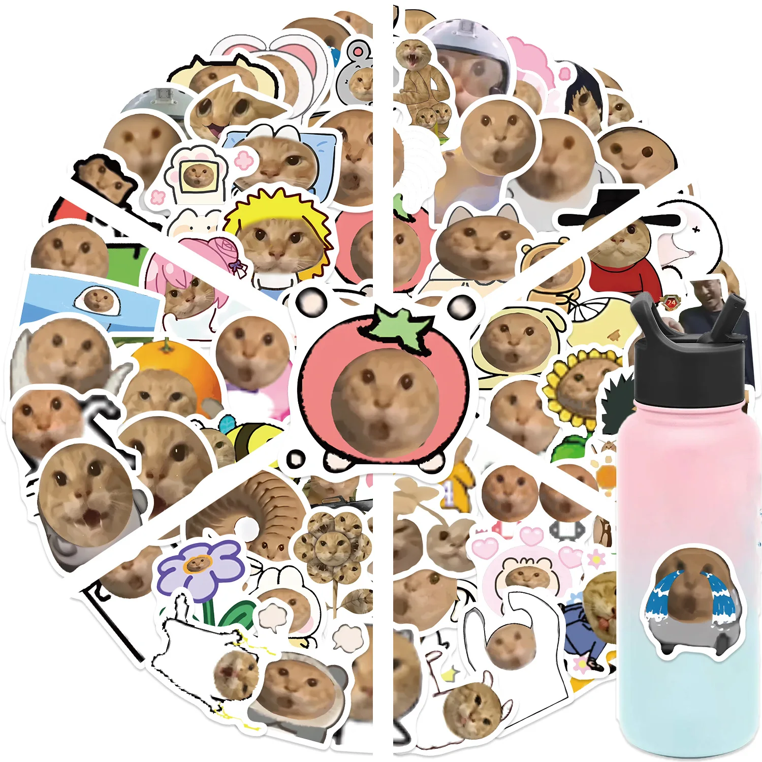 

10/70PCS Fashion Exquisite Cat Animal Expressions Meme Sticker for Water Cup Phone Computer Notebook Stationery Luggage