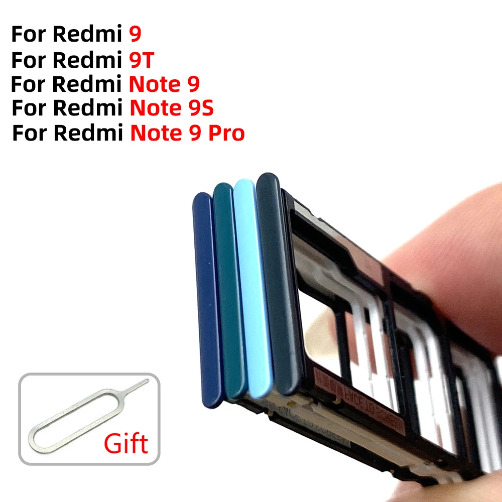 Micro Nano SIM Card Holder Tray Slot Holder Adapter Socket For Redmi 9 9T Note 9s 9 pro Mobile Phone With Pin Replacement Parts