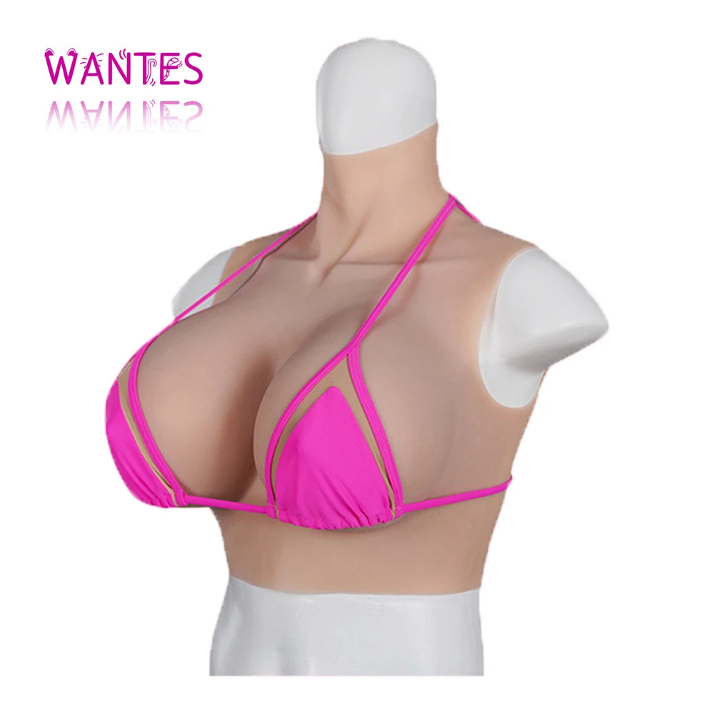 WANTES Crossdress for Men Beginner Fake Silicone Breast Forms Huge Boob A/B/C/D/E/G/H Cup Transgender Drag Queen Shemale Cosplay